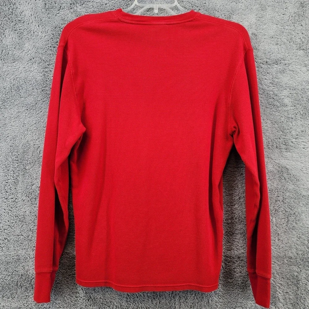 Polo Ralph Lauren Shirt Mens L Red‎ Waffle Cotton Sleepwear Pullover Pony Logo